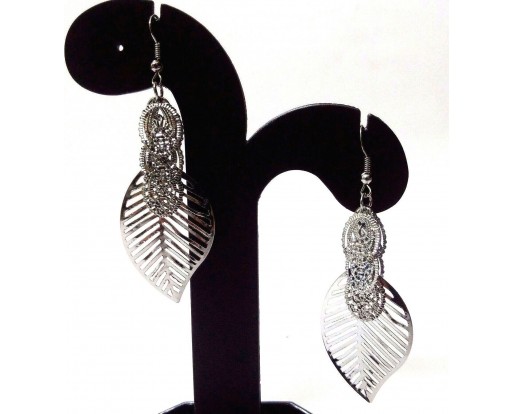 Silver Contemporary Earring Jhumka Jhumki Fashion Jewelry Drop Dangle Long EA285